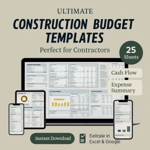 Template Excel Construction Budget